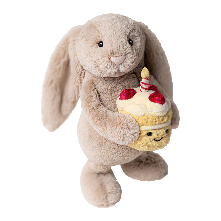 Hase - Jellycat Plüschfigur Bashful Beige Bunny Birthday