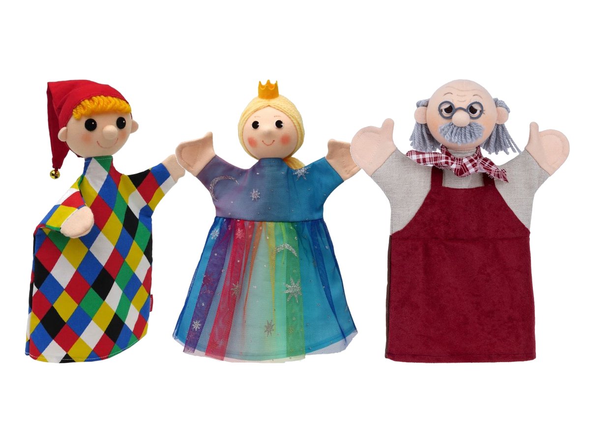 Kasperlepuppen von munabo: Kasper, Prinzessin und Großvater