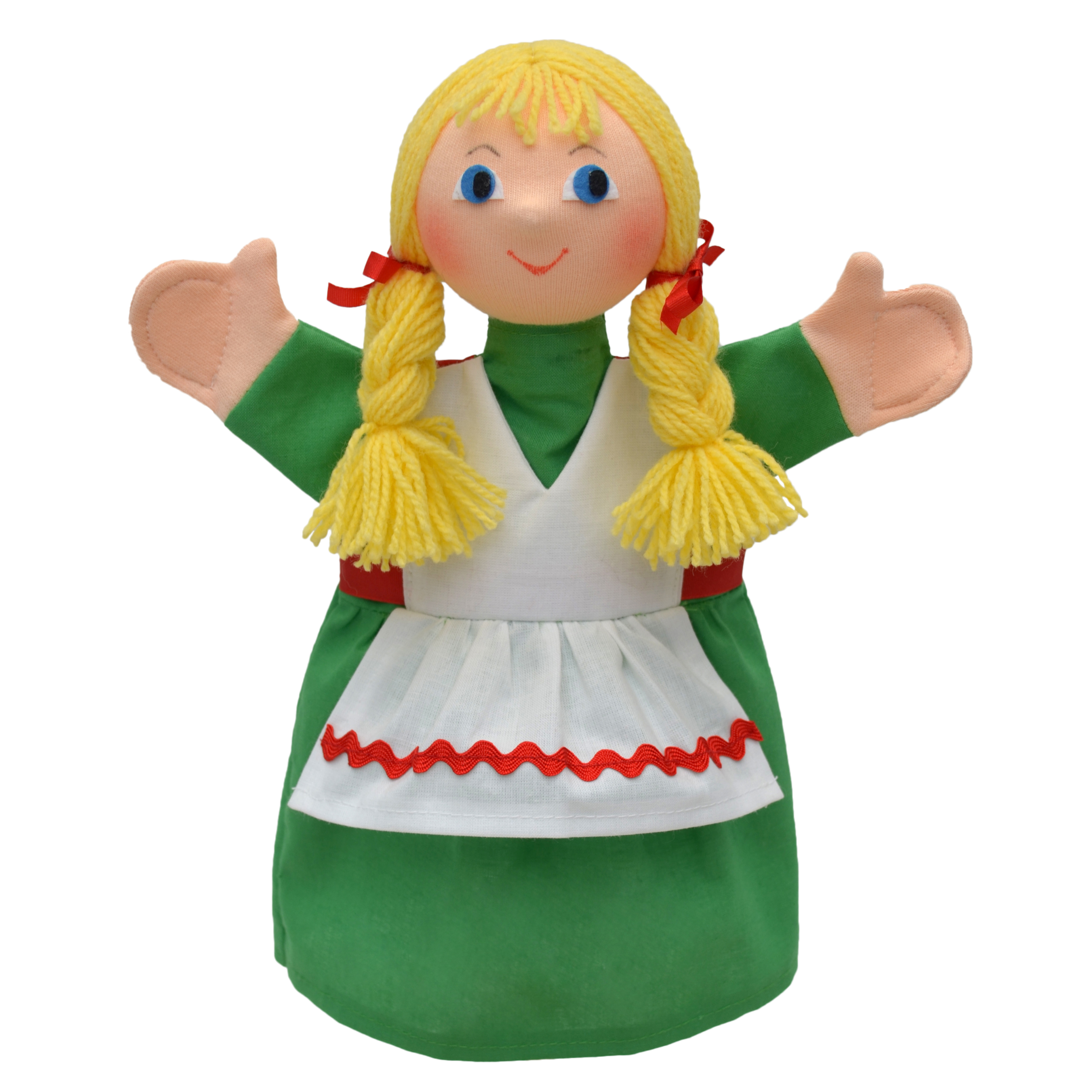 Hand puppet Gretel (blond) - Czech handicraft